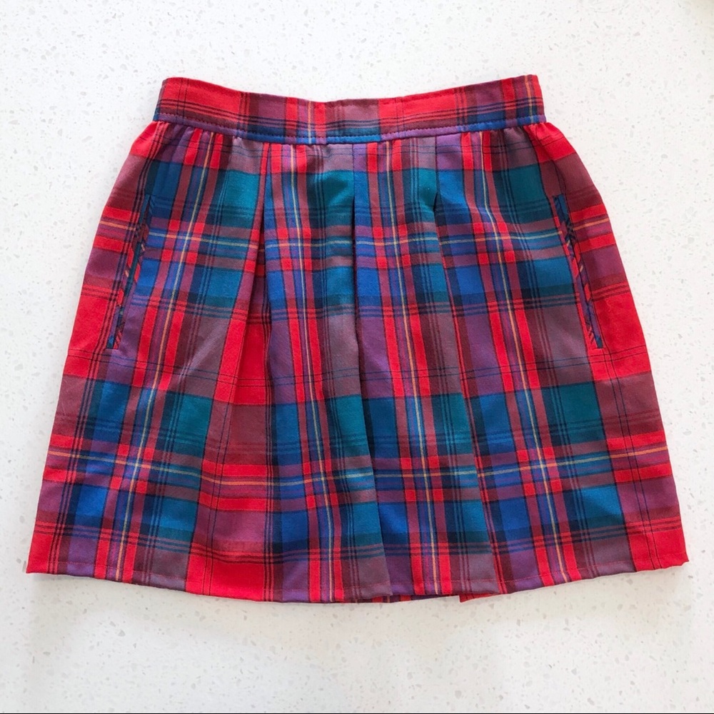 Red Spinel Paneled Skirt